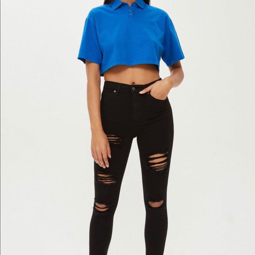 Topshop ripped Jamie jeans